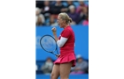 EASTBOURNE, ENGLAND - JUNE 16: Anastasia Pavlyuchenkova of Russia celebrates a point against Agnieszka Radwanska of Poland during their Women's Singles first round match on day three of the Aegon International at Devonshire Park on June 16, 2014 in Eastbourne, England.  (Photo by Steve Bardens/Getty Images)